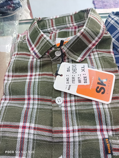 Assorted Mens shirt Checked 6 Pcs Combo